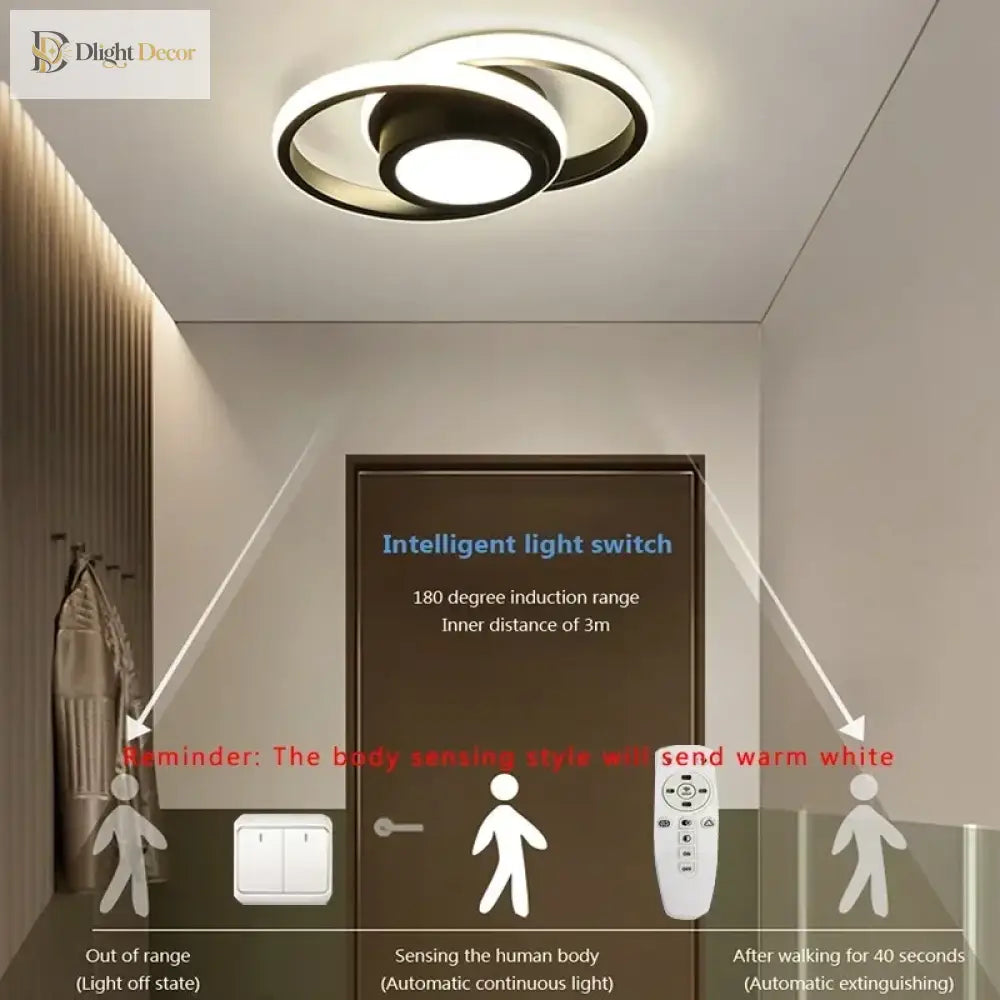 Led Body Sensor Ceiling Light - Efficient Lighting Solution For Aisle Entryway Closet And Cloakroom
