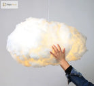 Creative White Cotton Cloud Pendant Lamp - Perfect For Kids’ Room Coffee And Girl’s Bedroom