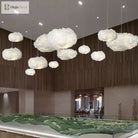 Creative White Cotton Cloud Pendant Lamp - Perfect For Kids’ Room Coffee And Girl’s Bedroom
