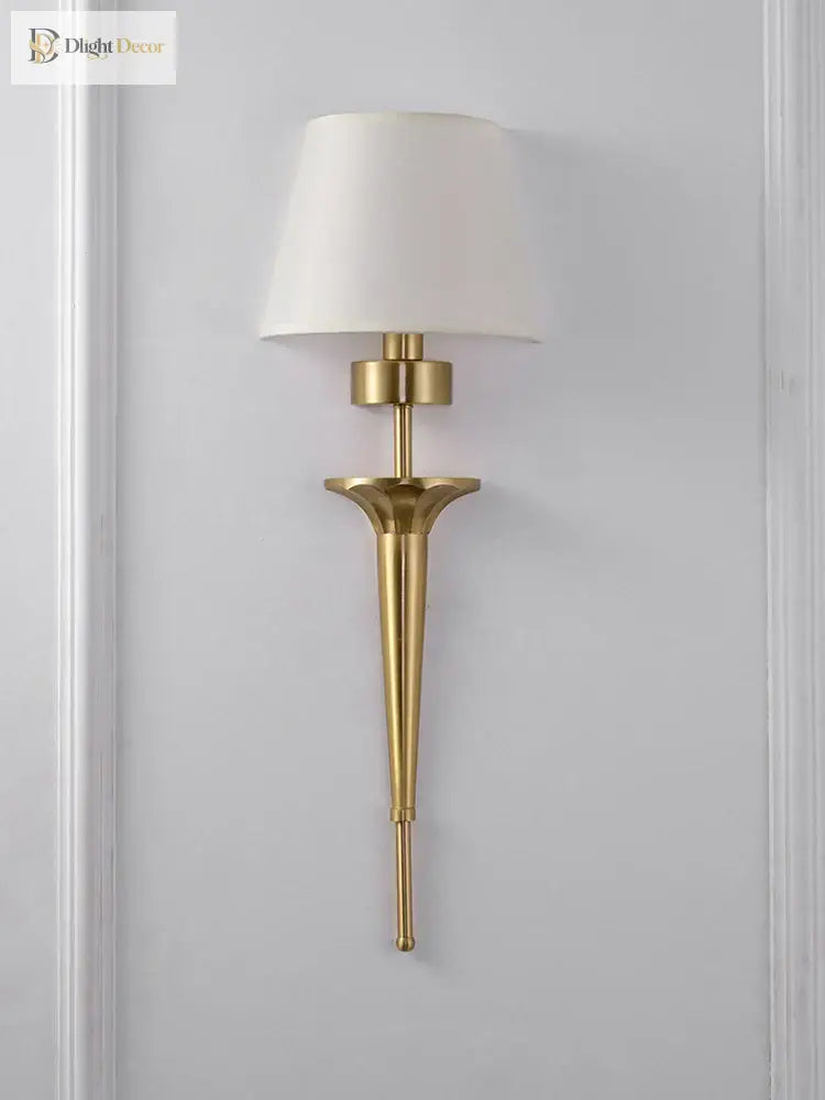 Copper Lamp - American Wall For Bedroom Simple Lamps With Classical Design Living Room Decor Led