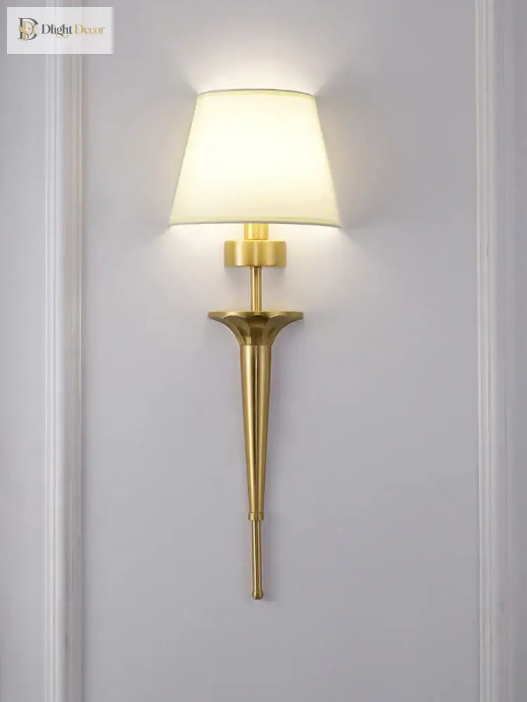 Copper Lamp - American Wall For Bedroom Simple Lamps With Classical Design Living Room Decor Led