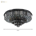 Sparkling Elegance: Modern Led Flushmount With Crystal Prisms