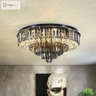 Sparkling Elegance: Modern Led Flushmount With Crystal Prisms