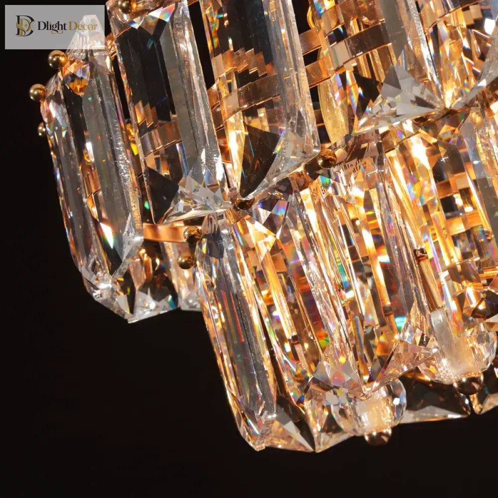 Contemporary Led Crystal Chandelier - Illuminate Your Living Room With Elegant Round And Rectangle