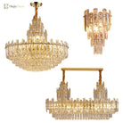 Luxury Gold Led Crystal Pendant Lights - Artistic Ceiling Decor For Maison - Inspired Living Spaces