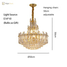 Luxury Gold Led Crystal Pendant Lights - Artistic Ceiling Decor For Maison - Inspired Living Spaces