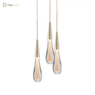 Modern Elegance Meets Brilliance: The Gold Led Waterdrop Pendant Light