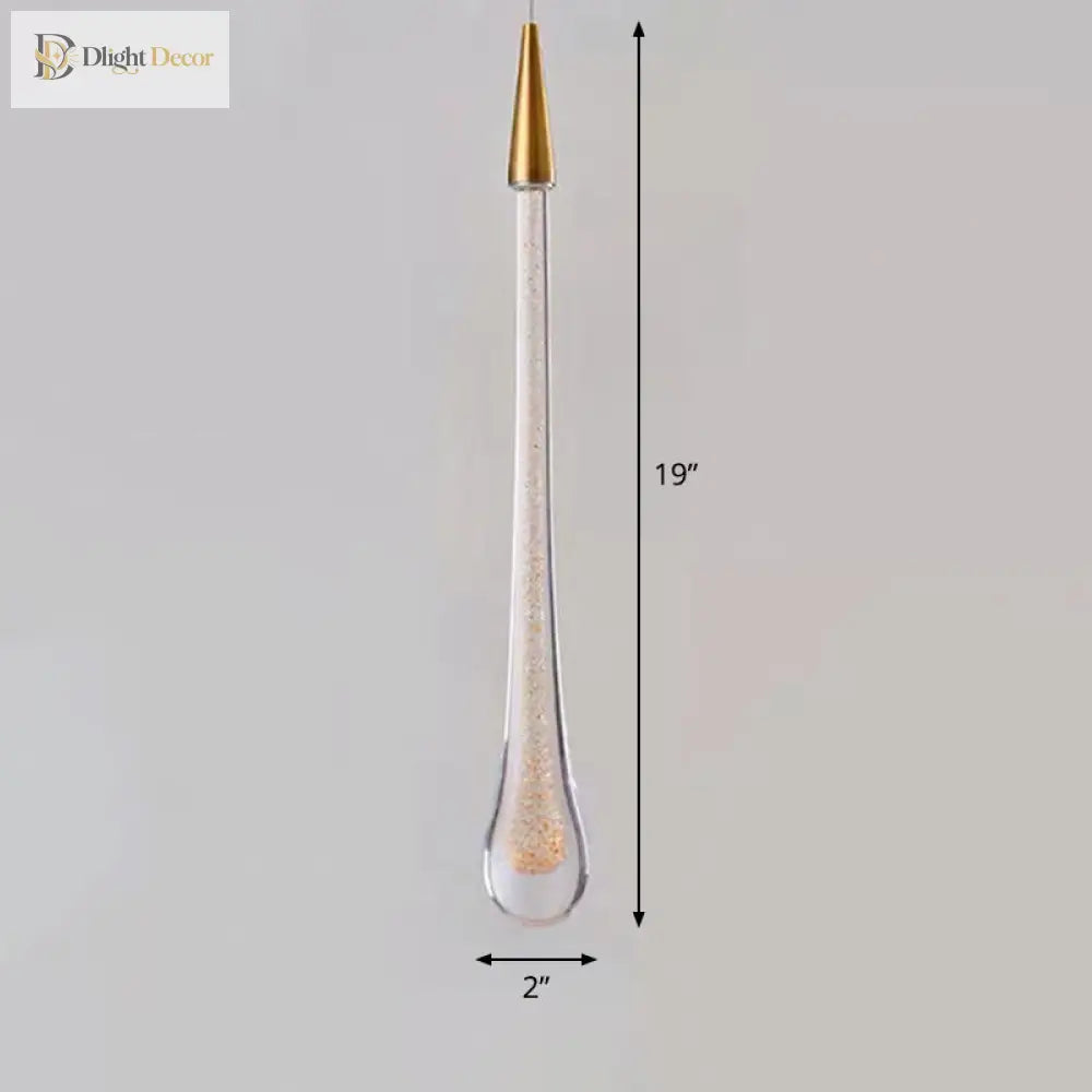 Modern Elegance Meets Brilliance: The Gold Led Waterdrop Pendant Light