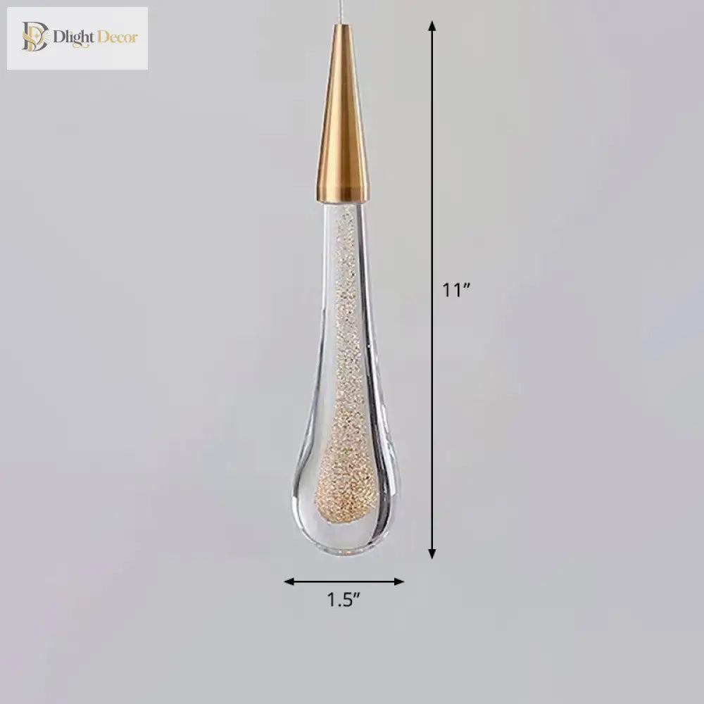 Modern Elegance Meets Brilliance: The Gold Led Waterdrop Pendant Light