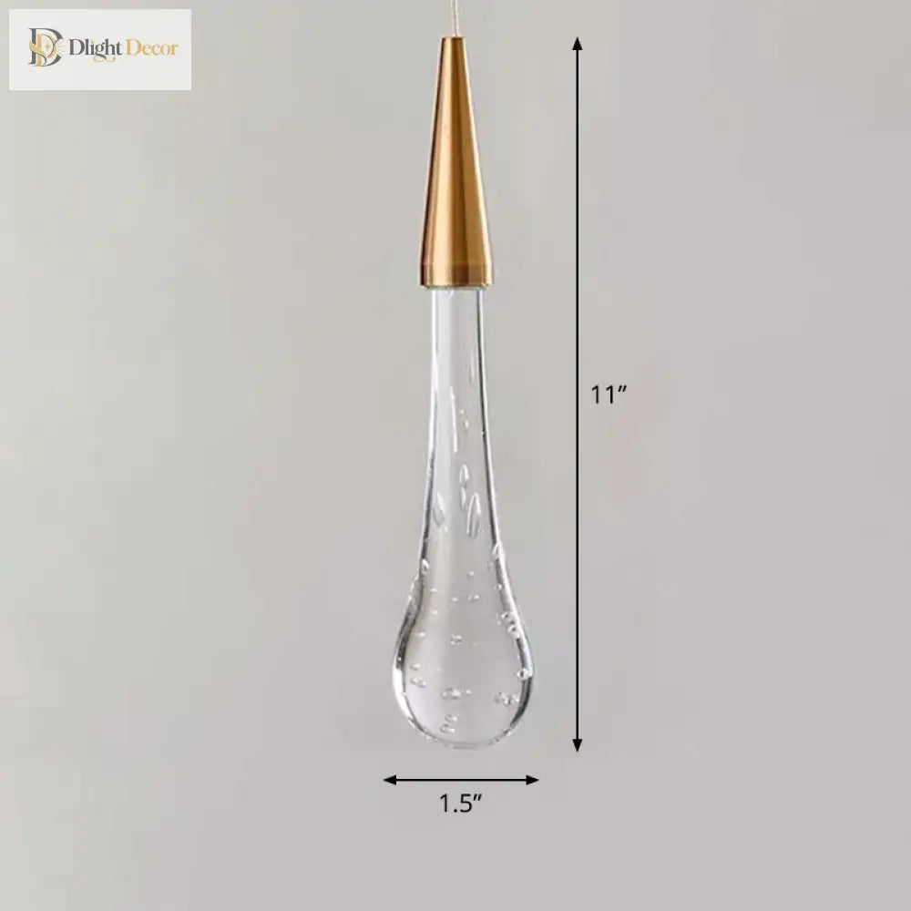 Modern Elegance Meets Brilliance: The Gold Led Waterdrop Pendant Light
