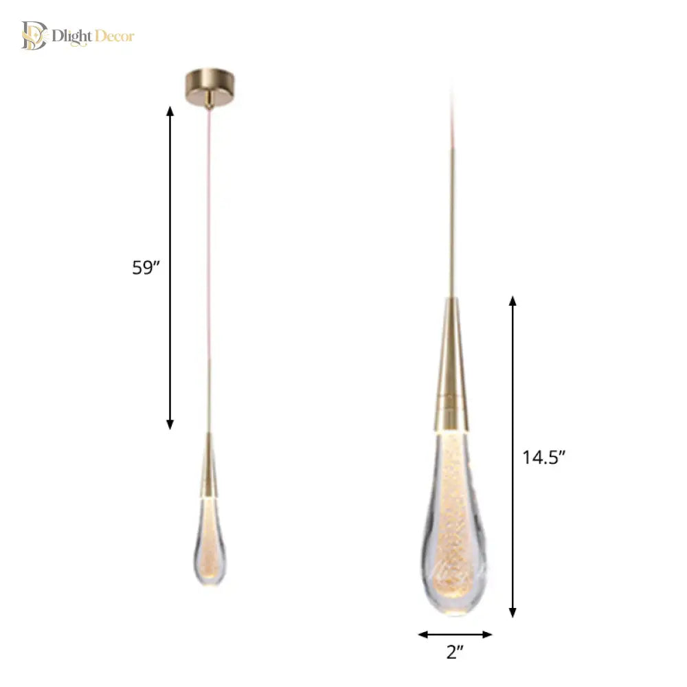 Modern Elegance Meets Brilliance: The Gold Led Waterdrop Pendant Light