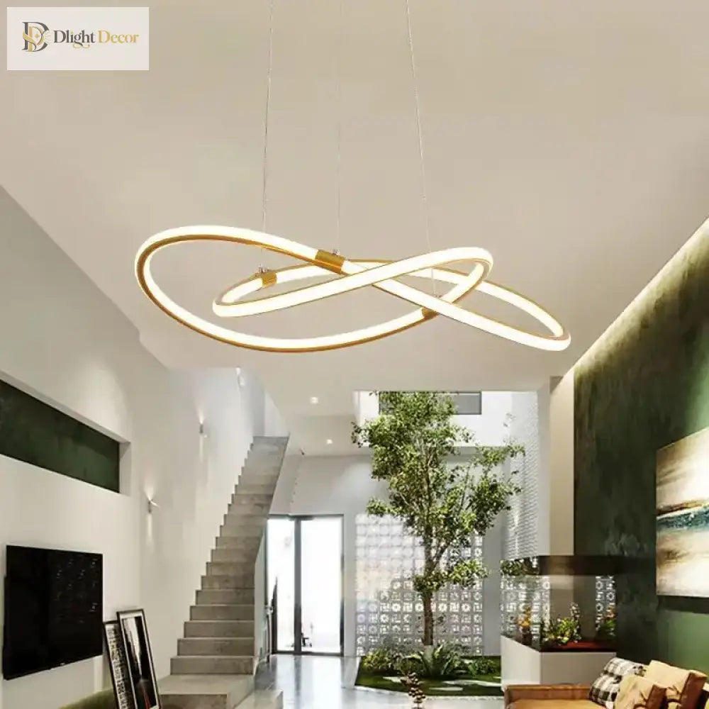 Modern Pendant Light With Remote Dimmable Control - Elegant Living Room Chandeliers Led Luminaire