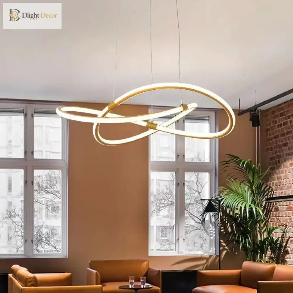 Modern Pendant Light With Remote Dimmable Control - Elegant Living Room Chandeliers Led Luminaire