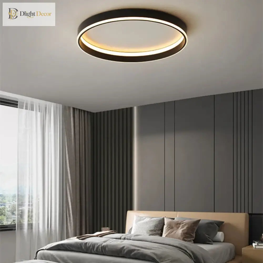Nordic Minimalist Round Led Ceiling Lamp - Dimmable For Bedroom Loft Balcony Stylish Track Light