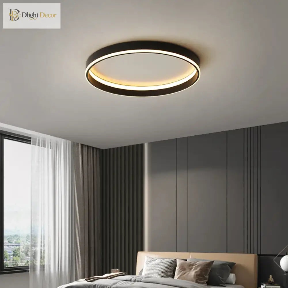 Nordic Minimalist Round Led Ceiling Lamp - Dimmable For Bedroom Loft Balcony Stylish Track Light