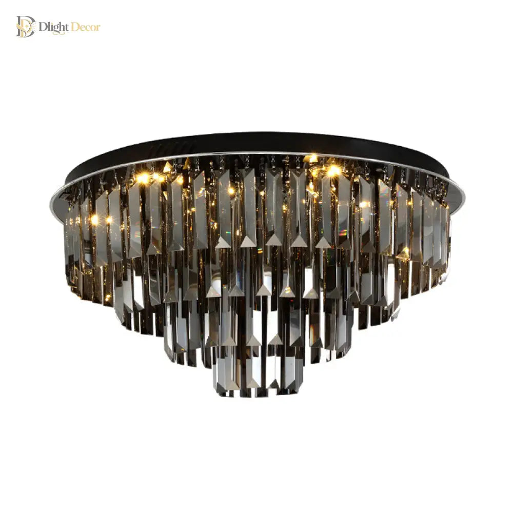 Modern layered LED ceiling light for dining room decor