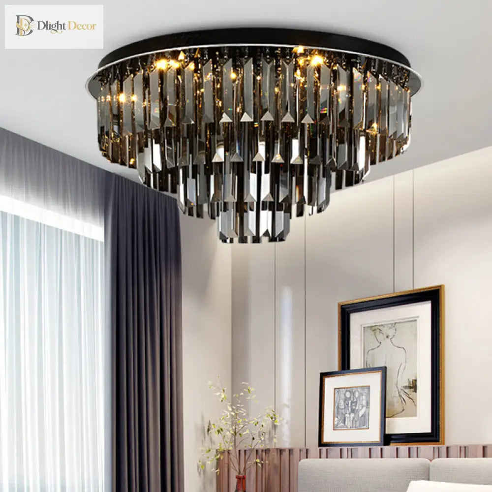 Layered crystal ceiling light alternate product view