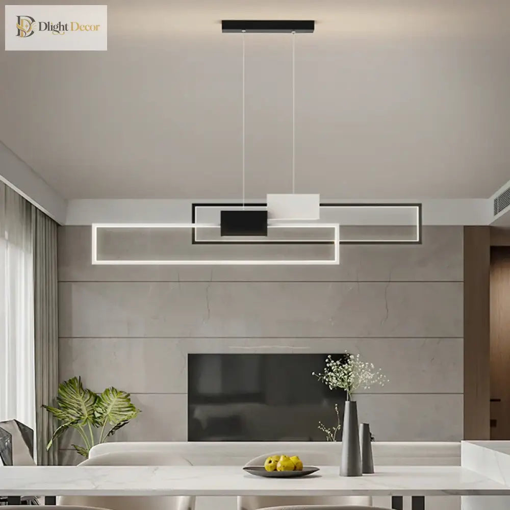 Contemporary Led Geometric Chandeliers - Elegant Lighting For Living Dining Bedroom Kitchen And Bar