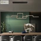 Contemporary Led Geometric Chandeliers - Elegant Lighting For Living Dining Bedroom Kitchen And Bar