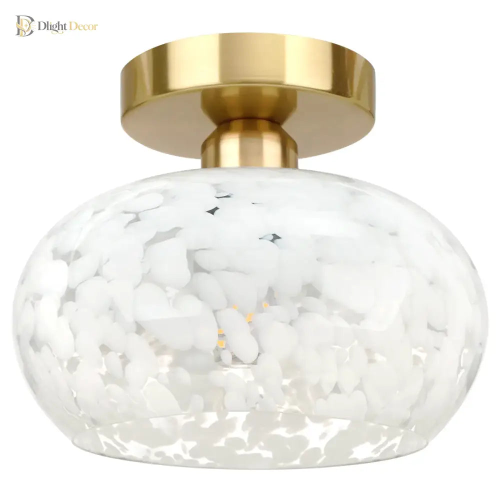 Led Glass Ceiling Lamp Bedroom Living Room Light Moire Pattern Lamps Ac 90 - 260V Indoor Lighting