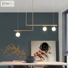Contemporary Glass Ball Led Chandelier - Postmodern Design For Restaurant Bar And Living Room Decor