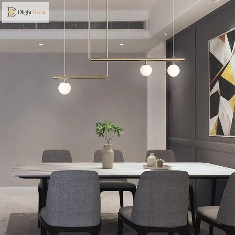 Contemporary Glass Ball Led Chandelier - Postmodern Design For Restaurant Bar And Living Room Decor