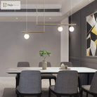 Contemporary Glass Ball Led Chandelier - Postmodern Design For Restaurant Bar And Living Room Decor