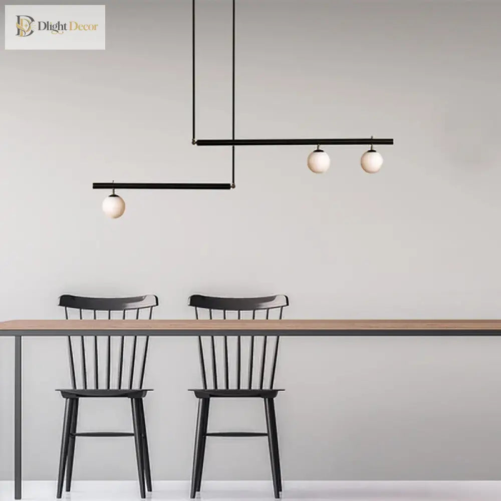 Contemporary Glass Ball Led Chandelier - Postmodern Design For Restaurant Bar And Living Room Decor