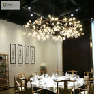 Modern Firefly Led Chandelier - Stylish Acrylic Industrial Pendant Light For Living Dining And