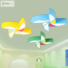 Léa’s Minimalist Led Nursery Ceiling Light - Pinwheel Shade Acrylic Flush Mount