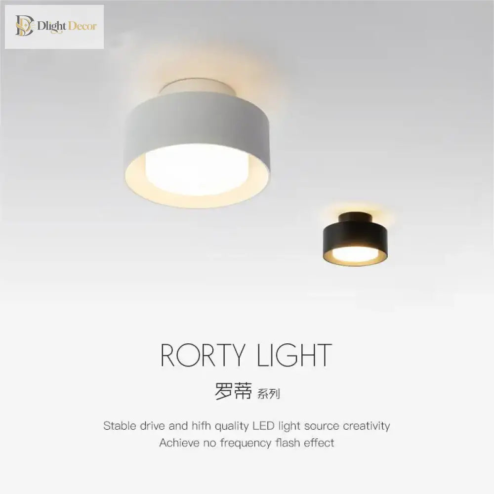 Modern Round Flush Mounted Led Ceiling Lamp - Minimalist Lighting For Bedroom Bathroom And Kitchen