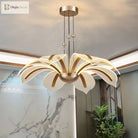 Modern Led Night Primrose Petals Ceiling Chandelier - Minimalist Elegance For Living Dining And