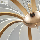 Modern Led Night Primrose Petals Ceiling Chandelier - Minimalist Elegance For Living Dining And