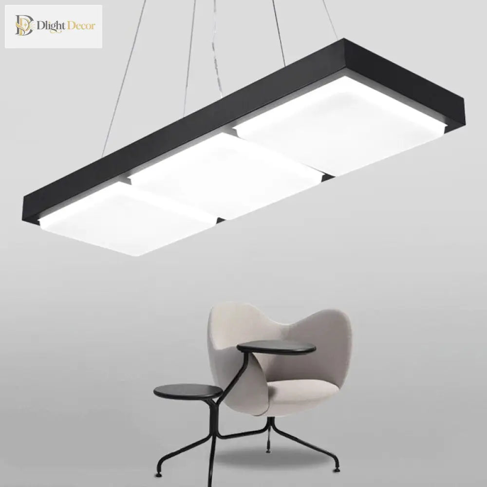 Anaïs’s Minimalist Led Pendant Light - Sleek Acrylic Rectangle For Office And Dining Lights