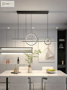 Contemporary Led Restaurant Chandelier - Minimalist Elegance For Living And Dining Spaces With
