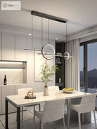 Contemporary Led Restaurant Chandelier - Minimalist Elegance For Living And Dining Spaces With