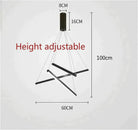 Modern Black LED Staircase Chandelier – configuration option 10