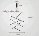 Modern Black LED Staircase Chandelier – configuration option 12