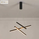 Modern Black LED Staircase Chandelier – product view 6