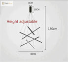 Modern Black LED Staircase Chandelier – configuration option 15