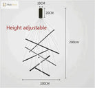 Modern Black LED Staircase Chandelier – configuration option 16