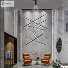 Modern Black LED Staircase Chandelier – product view 2