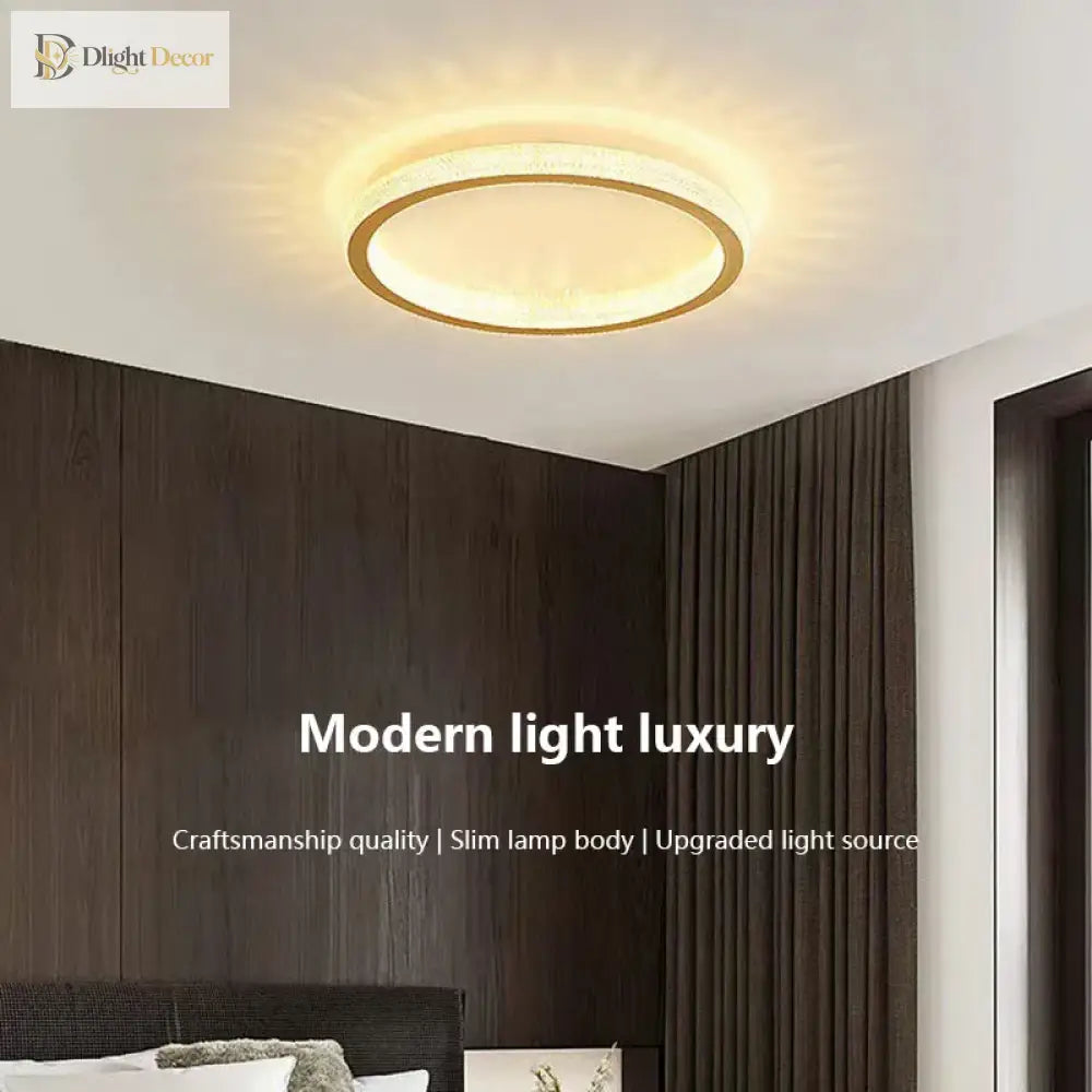 Modern Led Ceiling Lamp - Perfect For Bedroom Living Room Dining Study Hotel Hall Elegant Light