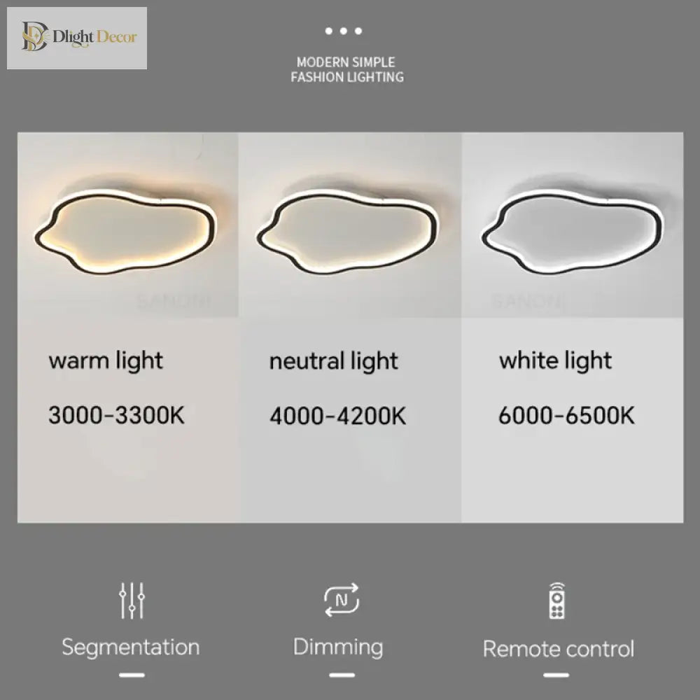 Modern Led Ceiling Lamps Chandelier - Creative Round Light For Living Room Bedroom And Simple Home