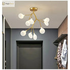 Modern Led Firefly Ceiling Chandelier - Contemporary Tree Branch Pendant Hanging Lamp With G4 Bulbs