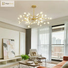 Modern Led Firefly Ceiling Chandelier - Contemporary Tree Branch Pendant Hanging Lamp With G4 Bulbs