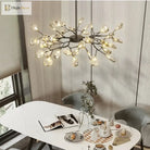 Modern Led Firefly Ceiling Chandelier - Contemporary Tree Branch Pendant Hanging Lamp With G4 Bulbs