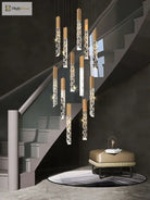 Led Modern Staircase Chandelier - Creative Lighting For Duplex Loft And Villas Pendant Lights