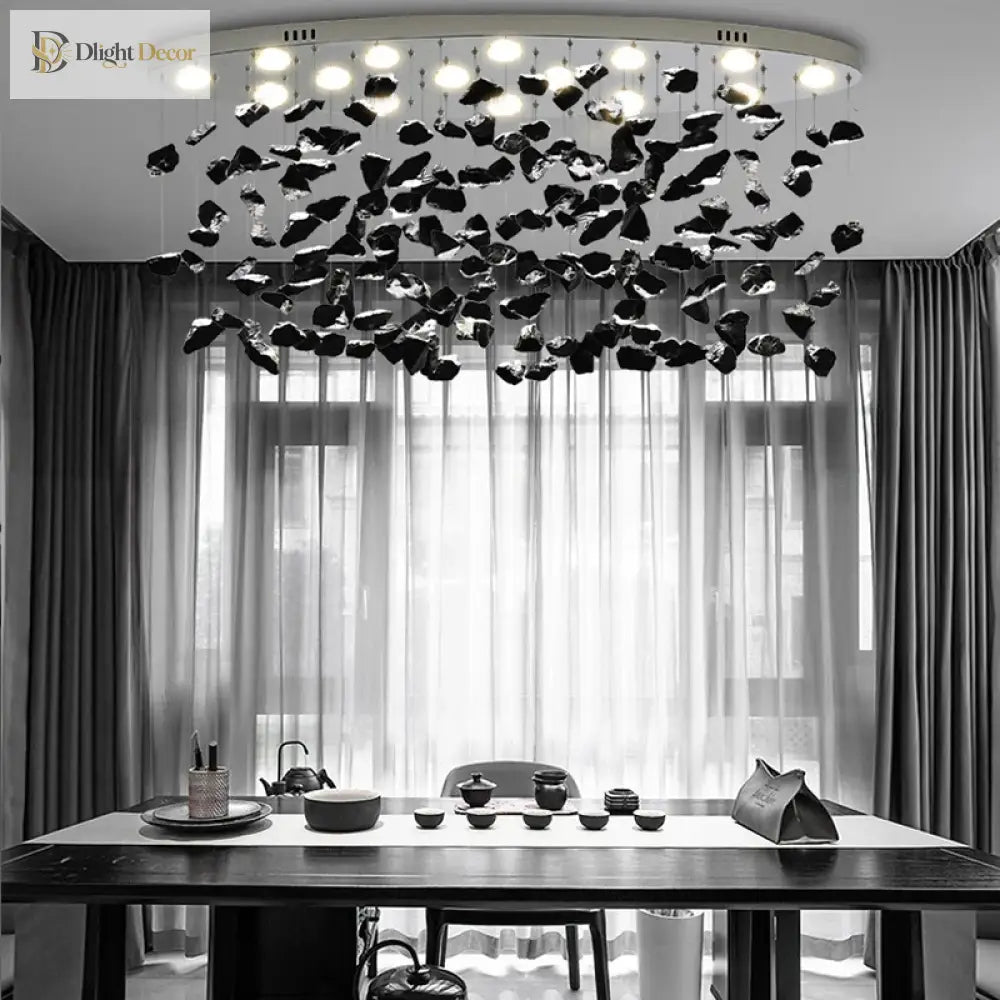 Modern Crystal Stone Chandelier - Led Home Decor Lighting Fixture With Creative Design Colorful