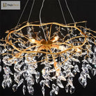 Modern Led Leaf Crystal Ceiling Chandeliers - Elegance For Living Dining And Bedrooms Chandelier